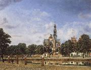 Jan van der Heyden View of the Westerkerk,Amsterdam oil painting